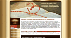 Desktop Screenshot of gedichtepark.de