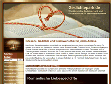 Tablet Screenshot of gedichtepark.de